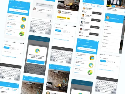 Real Estate Customer - Broker App app clean ui design drawer menu menu design real estate app ui ui design user experience design user inteface ux