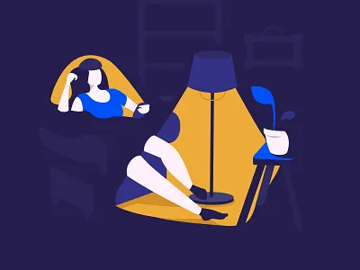 Illustration woman with smartphone art digital for sale girl goods for sale illustration procrastinate vector woman