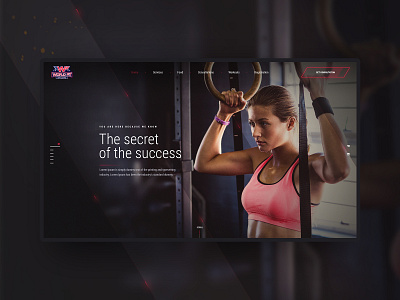 WFS - World Fit Studio concept creative fitness fullscreen preview shot training uiux web design web mosaica website workout