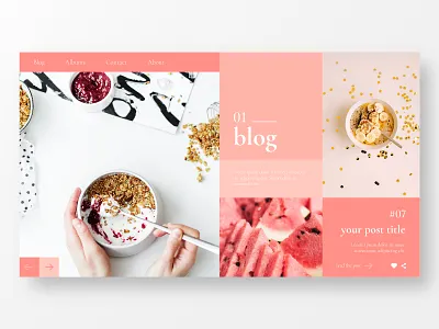 Landing Page for Personal Blog app blog blog design brand branding clean design food app icon identity illustration ios minimal ui ui daily ui ux design ux web website