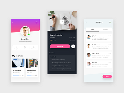 Courses App app concept application ui apps design appui colors course app courses application design mobile app mobile app design mobile application mobile application design mobileapps pakistan ui ui design ui designer ui ux design user interface design