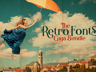 The Retro Fonts Giga Bundle: 526 Unique Fonts best vintage fonts commercial fonts fonts fonts bundle nostalgic retro fonts typography vintage fonts