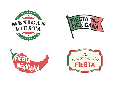 Fiesta Mexicana badge cactus flag illustration logo logo design logomark maps maya mayan mexican mexico sombrero travel vector