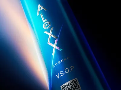 Alexx Space Evolution alcohol branding alexx bottle branding brandy cognac drink food krylia fmcg branding label label design limited edition luxury package packaging packaging design special edition