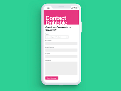 Daily UI :: 028 Contact Us app dailyui design ui uidesign