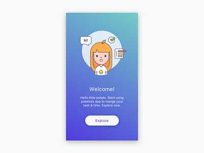 Onboarding avatar design dailyui flat illustration mobile ui welcome ui