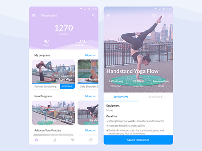 DailyUI 041 - Workout Tracker dailyui design mobile app design workout tracker yoga yoga app