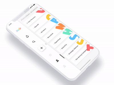 User flow to Create, Star & Delete a board | Trello Redesign app app design design interaction design mobile mobile app mockup motion design ui ui ux design ux