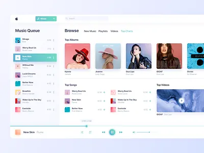 Music Player Redesign album apple redesign browse cards cieden ciedenweeklyui music music app music player music player ui play player songs weekly challenge weekly ui weeklyui
