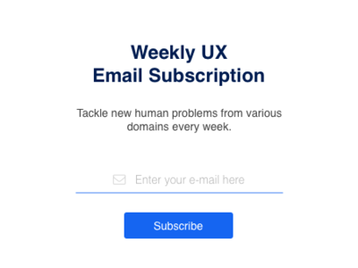 Daily UI #026 - Subscribe daily 100 dailyui dailyui 026 design minimalist sketch subscribe ui