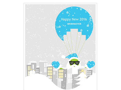 Christmas card christmas card city illustration new year santa clause snow webmaster