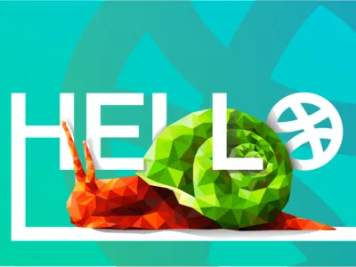 Hello Dribbble animal low poly polygon