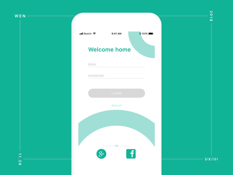 Smart home-Sign in animation app design signin ui ux