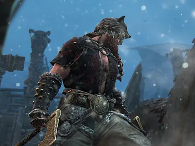 THE ORIGINAL BERSERKER background image for honor photo manipulation photoshop snow viking