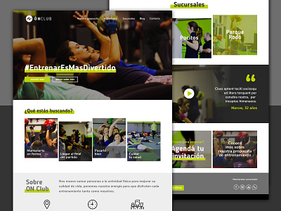 On Club homepage design ui website