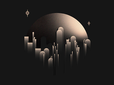 Busy City dark design digital digital art flat illustration science sky space spooky star gazing star map stars vector