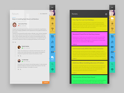 Social Content Apps Bar apps sidebar social content