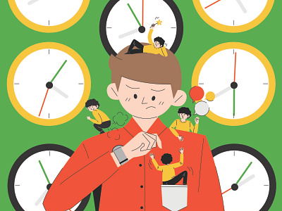 Dont waste my time ! animation app art artwork blog boy branding character design drawing flat girl graphic icon illustration illustrator logo love ui vector