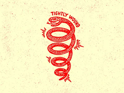 Tightly Wound anxiety icon illustration snake