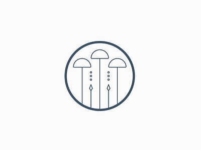 Wildflower Landscape Design - Blue Grey branding design logo
