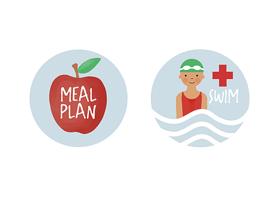 Camp Program Illustrations icons illustration