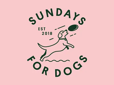 Sundays For Dogs badge brand brand identity branding dog icons illustration startup typography