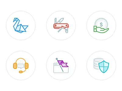 Icons flat icon design line art line icon