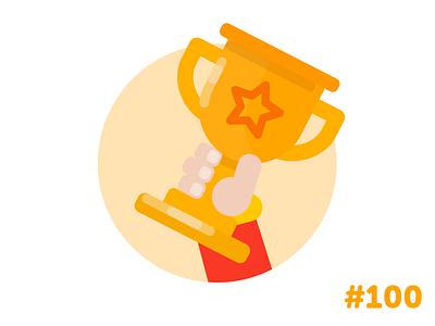 Trophy flat icon illustration vector