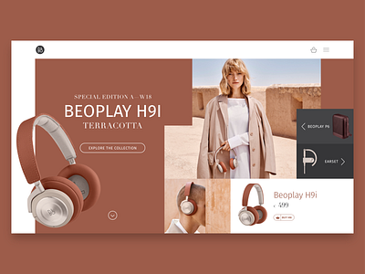 UI design concept for an e-commerce website beoplay concept design design ecommerce design landing page ui user interface design ux web web design website