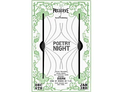 Poetry Night at The Preserve poetry poster
