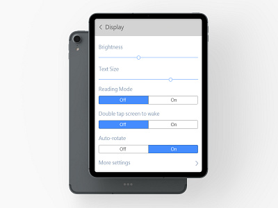 Ui007 Settings Mockup $ daily 100 daily 100 challenge dailyui dailyui007 ipad settings ui