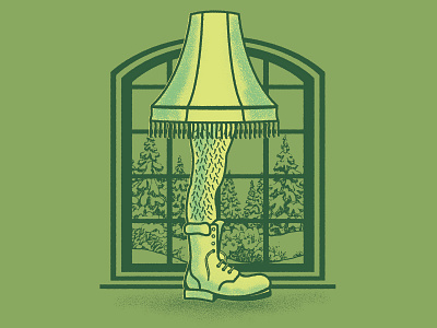 Fragile - Hairy Leg Lamp christmas illustration lamp leg