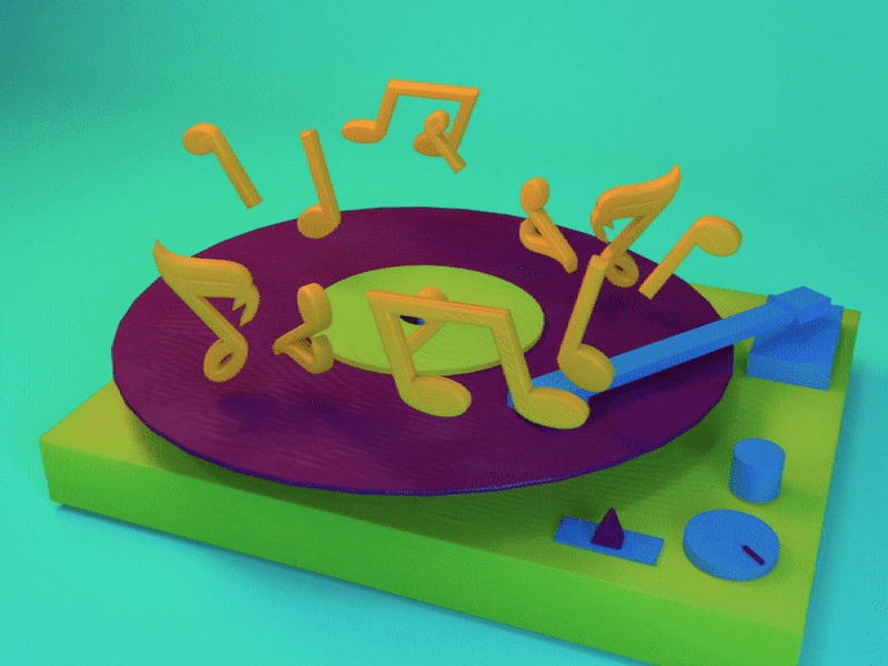 Turntable 3d 3d animation cinema 4d music turntable