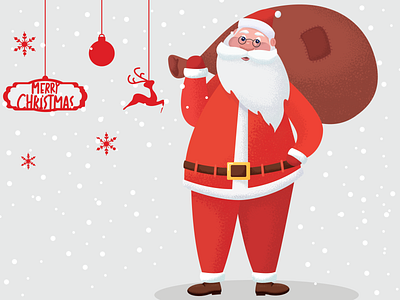 Merry Christmas! christmas design illustration merry christmas new year new year 2019 santa santa claus snow vector winter