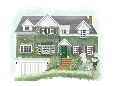 House digital illustration house illustration illustration illustrator photoshop illustration raster illustration