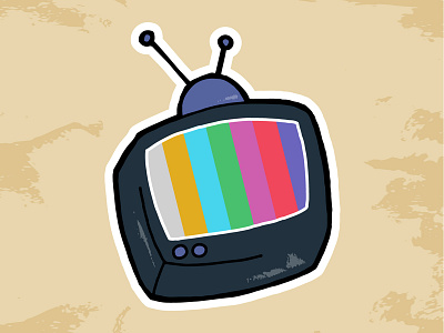 Retro Netflix Machine! color bars digital illustration illustrator old retro television tv vector vintage