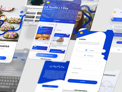 LX ROUTES APP ambassadors app concept app design city city app city guide design app guide lisboa lisbon map map city routes tips turism ui ux design