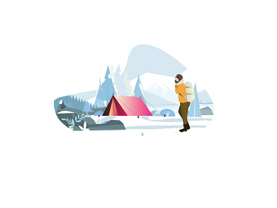 Winter The Most Beautiful Season campaign character graphic deisgn illustration landscape illustration sketching snow