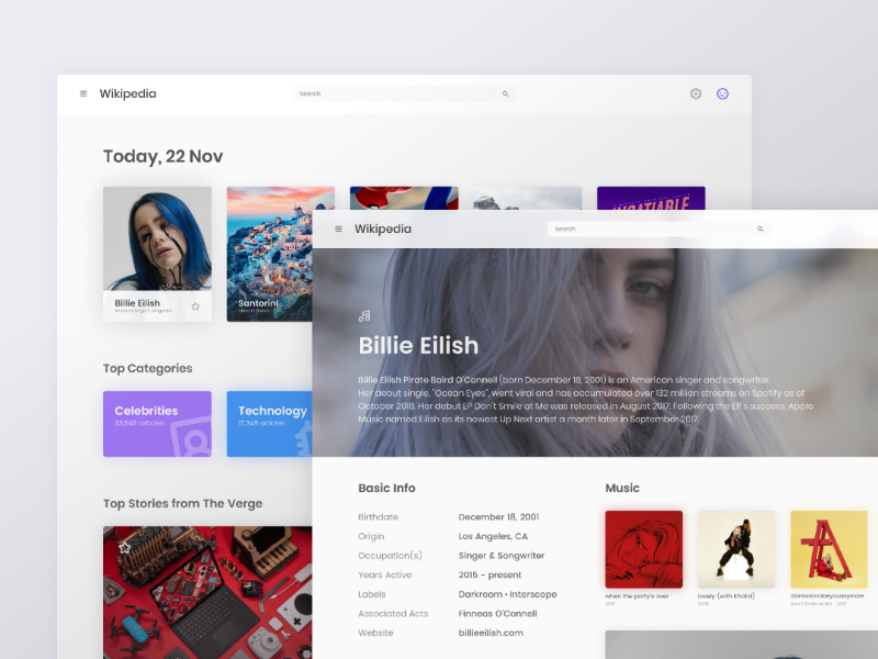 Example of Wikipedia Redesign