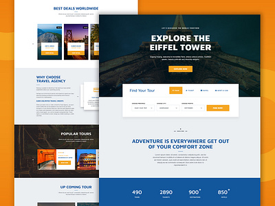 Travel Agency - Tour & Travel Hotel Booking Template booking app flight booking hotel booking one page site responsive design tour travel agency uiux