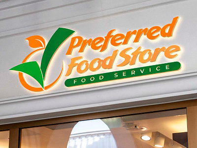 Logo Design: Preferred Food Store (contest entry) adobe cc adobe illustrator branding corporate identity design food and beverage graphic design grocery store icon design identity logo logo design storefront typography vector vector design