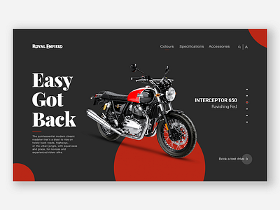 UI Exploration design royal enfield typography ui ux web website