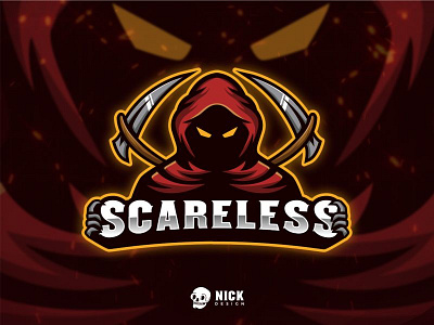 SCARELESS branding character design characters cloak design esport esport logo fortnite games gaming gaming logo illustration logo mascot scareless sport sport logo streamer twitch youtubers