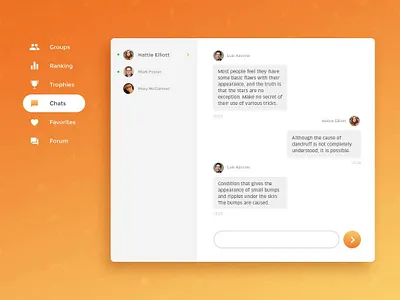 Corporate Social App chat chat app concept corporate app social ui user interface visual design