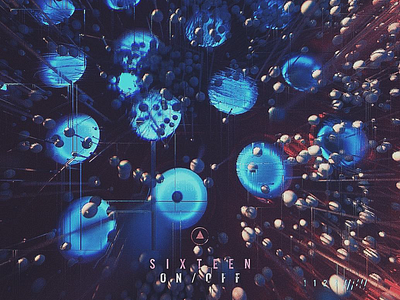 sixteen 3d c4d design glitch graphics