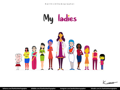 My Ladies❤️👸🏻 character design design design of the day designing dribbble illustration ladies vector