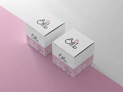 Sento tea box design floral minimal package pink tea