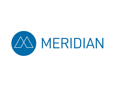 Meridian Logo branding design flat illustration lettering logo minimal typography