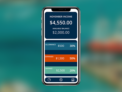 Budgeting App Re-Design adobe comp app apps colors mobile mock mock up screen ui design ui designer ux designer