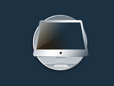 Apple I Mac - Icon Design apple detailed dribbble gradient graphic illustration illustrator imac imac mockup imac pro ios jeffsign minimal screen